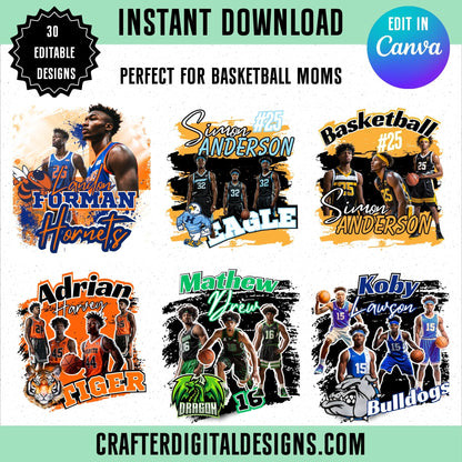 Canva Basketball Templates for Sports Moms (30 Editable Designs)