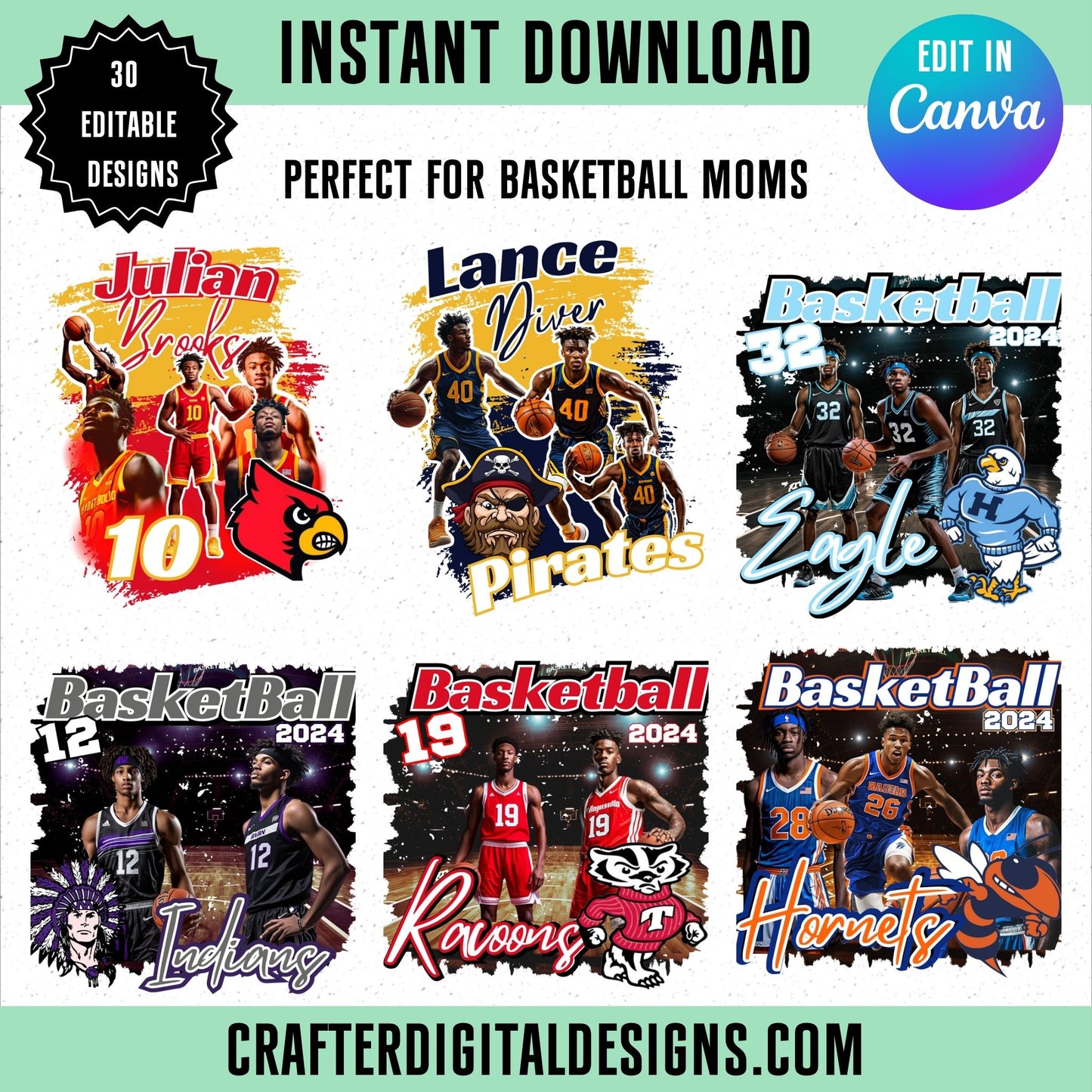 Canva Basketball Templates for Sports Moms (30 Editable Designs)