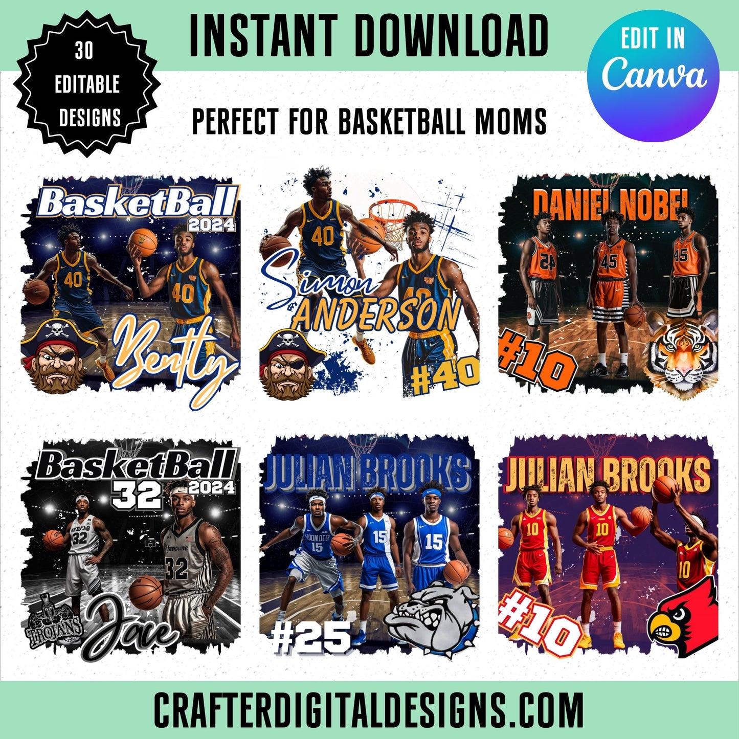 Canva Basketball Templates for Sports Moms (30 Editable Designs)