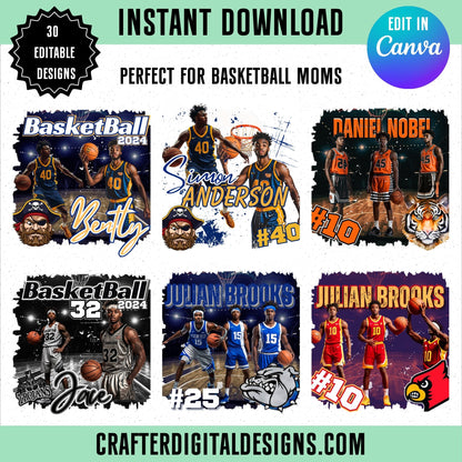 Canva Basketball Templates for Sports Moms (30 Editable Designs)