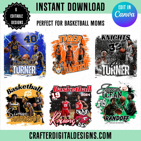 6 Editable Canva Basketball Templates for Sports Moms