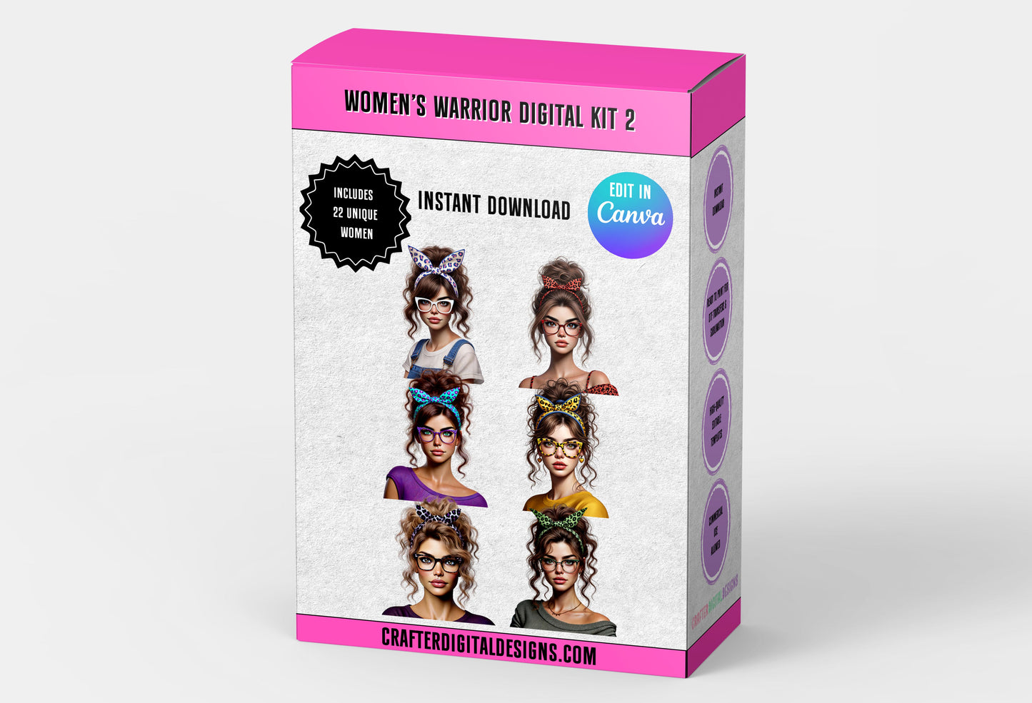 Women's Warrior Digital Kit 2 (37 Editable Designs)